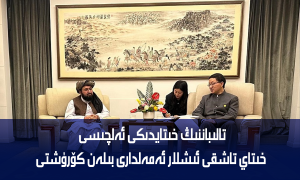 تالىباننىڭ خىتايدىكى ئەلچىسى خىتاي تاشقى ئىشلار ئەمەلدارى بىلەن كۆرۈشتى