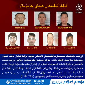 قولغا ئېلىنغان خىتاي جاسۇسلار