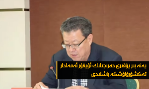 يەنە بىر يۇقىرى دەرىجىلىك ئۇيغۇر ئەمەلدار تەكشۈرۈلۈشكە باشلىدى