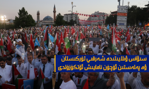 سىۋاس ۋىلايىتىدە شەرقىي تۈركىستان ۋە پەلەستىن ئۈچۈن نامايىش ئۆتكۈزۈلدى